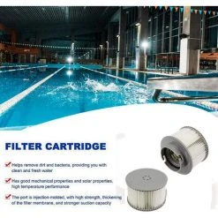 CARILLONSàVENT Carivent MSPA Cartouches De Rechange De Filtre Pour Tous Les Modèles Whirlpool Spas Swimming Piscine,Cartouches Filtrantes Avec Filet Pour MSpa Les Spas Bubble Spa (4 Pièces) -Pompe et filtre de piscine Soldes 64142541 3