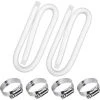 AOUGO Tuyau De Rechange Pour Piscine De 1,25 Po De Diamètre Pour Piscines Hors Terre, Piscine Avec Pince Métallique Pour Pompe De Filtre Intex Ou Tuyaux De 3,2 Cm - 1,5 Mètre De Long (Paquet De 2) -Pompe et filtre de piscine Soldes 64147804 1