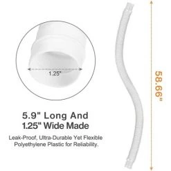 AOUGO Tuyau De Rechange Pour Piscine De 1,25 Po De Diamètre Pour Piscines Hors Terre, Piscine Avec Pince Métallique Pour Pompe De Filtre Intex Ou Tuyaux De 3,2 Cm - 1,5 Mètre De Long (Paquet De 2) -Pompe et filtre de piscine Soldes 64147804 3