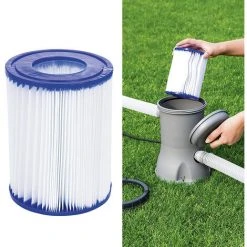 TANCYCO Cartouches De Filtre De Piscine Pour Cartouche De Type II Type IIFiltre à Cartouche Pompes De Filtration De Piscine, Pour Pompe De Filtration Lay Z Spa, Blanc 10,6 X 10,6 X 13,6 Cm -Pompe et filtre de piscine Soldes 64277547 3