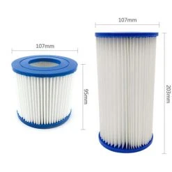 TANCYCO Élément Filtrant De Piscine Filtre De Rechange Pour Cartouche De Filtre De Piscine Réutilisable Compatible Avec Les Accessoires De Piscine Domestique Bestway VII/Intex D -107*203mm -Pompe et filtre de piscine Soldes 64277583 4