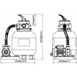TANCYCO Pompe à Filtre à Sable 600 W 17000 L/h -Pompe et filtre de piscine Soldes 64395717 5