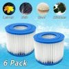 AOUGO Cartouche De Filtre De Bain à Remous Type VI De Remplacement Pour Filtres De Spa - 90352E 58323E 58323 Filtre De Pompe De Piscine (lot De 6) -Pompe et filtre de piscine Soldes 64616149 1