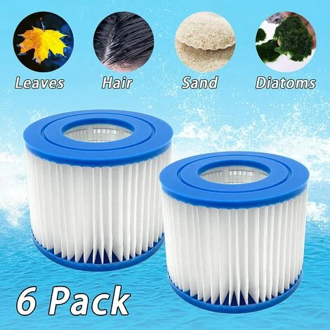 AOUGO Cartouche De Filtre De Bain à Remous Type VI De Remplacement Pour Filtres De Spa - 90352E 58323E 58323 Filtre De Pompe De Piscine (lot De 6) 3 AOUGO Cartouche De Filtre De Bain à Remous Type VI De Remplacement Pour Filtres De Spa - 90352E 58323E 58323 Filtre De Pompe De Piscine (lot De 6)