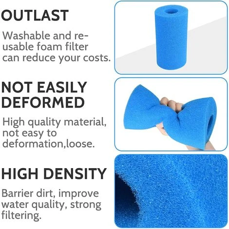 2 Pièces Éponge Filtrante Type S1, Cartouche De Filtre En Mousse, Mousse Pour Filtre Piscine, Réutilisables Et Lavables, Filtre En Mousse Pour Spa, Piscine, Jacuzzi(20*10*4cm) 56Vingt 5 2 Pièces Éponge Filtrante Type S1, Cartouche De Filtre En Mousse, Mousse Pour Filtre Piscine, Réutilisables Et Lavables, Filtre En Mousse Pour Spa, Piscine, Jacuzzi(20*10*4cm) 56Vingt – Image 3