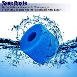 4 Pièces Éponge Filtrante Type S1, Cartouche De Filtre En Mousse, Mousse Pour Filtre Piscine, Réutilisables Et Lavables, Filtre En Mousse Pour Spa, Piscine, Jacuzzi 56Vingt -Pompe et filtre de piscine Soldes 64938106 5
