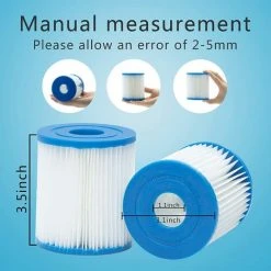 CESIèCLEFOU Lot De 4 Filtres Piscine Pour Taille I,filtres Pour Filtre Gonflable De Piscine,Cartouche De Rechange Pour Filtre De Piscine, Pour Le Nettoyage Des Tuyaux,Type I Lefou -Pompe et filtre de piscine Soldes 65031623 2