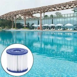 CESIèCLEFOU Lot De 4 Filtres Piscine Pour Taille I,filtres Pour Filtre Gonflable De Piscine,Cartouche De Rechange Pour Filtre De Piscine, Pour Le Nettoyage Des Tuyaux,Type I Lefou -Pompe et filtre de piscine Soldes 65031623 4