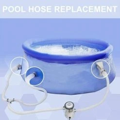 Ensoleillé Tuyau De Remplacement Pour Piscine, Accessoires De Tuyau De Pompe À Filtre Avec 4 Clips Métalliques, Tuyau De Piscine Long De 59x1,25 Pouces Pour Pompe, Accessoires De Piscine -Pompe et filtre de piscine Soldes 65111198 3