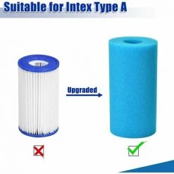 L'FLANEUR 4 Pièces éponge Filtrante Type A, Cartouche De Filtre En Mousse, Mousse Pour Filtre Piscine, Réutilisables Et Lavables, Filtre En Mousse Pour Spa, Piscine, Jacuzzi ANEUR -Pompe et filtre de piscine Soldes 65361842 4