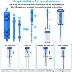 BDD Filtre, Cartouche Purificateur Minéral 2 Pièces Purificateur Minéral, Bâtons Minéraux Pour La Clarification De L'Eau -Pompe et filtre de piscine Soldes 65375832 3