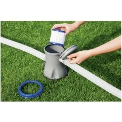 OSQI Bestway 58093 Lot De 2 Cartouches Type I，Bestway 58093 Cartouches Type I, Cartouche Filtre Piscine Type I Pour Bestway Pompe De Piscine, Filtre Piscine Type I Pour Le Nettoyage Des Tuyaux -Pompe et filtre de piscine Soldes 65500646 3