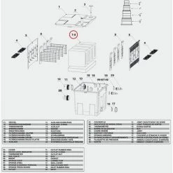 OSQI Pièce Détachée Filtre Biologique CBF-350 Ensemble Complet D'éponges Filtrantes Filtre En Mousse（24*20*7.5CM） -Pompe et filtre de piscine Soldes 65501192 2