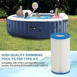 OSQI Filtre De Rechange Pour Piscine Spa - Cartouche Filtrante De Rechange Compatible Avec 29000E / 59900E Pour Piscine Gonflable, Bain à Remous, Spa -Pompe et filtre de piscine Soldes 65502675 3