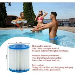 OSQI Cartouche De Filtre De Piscine Taille 1 Pour Bestway, 3,1 X 3,5 Pouces, Pour Piscine Gonflable, Cartouche De Filtre Facile De Remplacement Pour Bestway Type I, Pour Le Nettoyage De La Piscine à Tubes. (paquet De 4) 10 OSQI Cartouche De Filtre De Piscine Taille 1 Pour Bestway, 3,1 X 3,5 Pouces, Pour Piscine Gonflable, Cartouche De Filtre Facile De Remplacement Pour Bestway Type I, Pour Le Nettoyage De La Piscine à Tubes. (paquet De 4) -Pompe et filtre de piscine Soldes 65503550 4