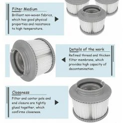 Ensoleillé Cartouche De Filtre Pour Spa Et Jacuzzi - Cartouche De Filtre De Rechange Pour Spa Et Spa Whirlpool -Pompe et filtre de piscine Soldes 65583830 3