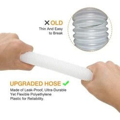 READCLY-Tuyau De Rechange Pour Piscine De 1,25 Po De Diamètre Pour Piscines Hors Terre, Piscine Avec Pince Métallique Pour Pompe De Filtre Intex Ou Tuyaux De 3,2 Cm - 1,5 Mètre De Long (Paquet De 2) -Pompe et filtre de piscine Soldes 65599082 5