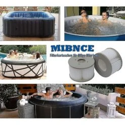 DECKON Pack De 8 Cartouches Filtrantes De Remplacement Pour Piscine Gonflable Mspa, Jacuzzi -Pompe et filtre de piscine Soldes 65682808 3