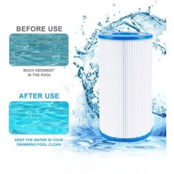 LIFCAUSAL Filtre De Piscine A Ou C (29000e/59900e) Pour Pompe De Piscine INTEX, Lot De 6 Cartouches De Filtre De Piscine, Filtres De Piscine De Type A/C Compatibles Avec Bestway, Piscines Hors Sol Summer Waves Et Pompes (blanc) -Pompe et filtre de piscine Soldes 65755948 4