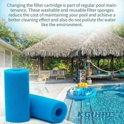 KAEJYIUT Filtre éponge Type A, Filtre Piscine En Mousse, Filtre Mousse Piscine Filtre éponge Pré-Filtre Mousse Cartouche éponge Lavable, Réutilisable. (4 Pièces) -Pompe et filtre de piscine Soldes 65853234 4