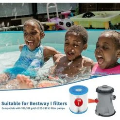 DONTODENT Cartouche Filtrante De Piscine Type I Pour Pompe De Piscine Bestway, Filtre De Piscine Gonflable, Installation Facile (lot De 4) -Pompe et filtre de piscine Soldes 65902572 3