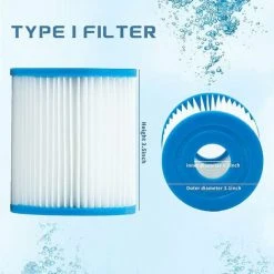 DONTODENT Cartouche Filtrante De Piscine Type I Pour Pompe De Piscine Bestway, Filtre De Piscine Gonflable, Installation Facile (lot De 4) -Pompe et filtre de piscine Soldes 65902572 5