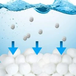 BRIDAY Balles Filtrantes, 700g Boules De Filtre De Piscine, Billes Filtrantes, Alternative Pour 25 Kg De Sable Filtrant, Média Filtre à Fibres Pour Piscine, Filtres à Sable (700g) -Pompe et filtre de piscine Soldes 65976637 4