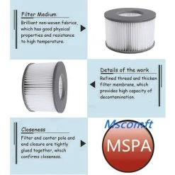 MEZHENG Cartouche Filtrante, Filtre De Piscine De Spa De Baignoire Gonflable Mspa 10 MEZHENG Cartouche Filtrante, Filtre De Piscine De Spa De Baignoire Gonflable Mspa -Pompe et filtre de piscine Soldes 66137286 4