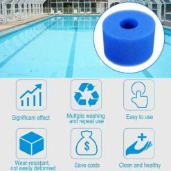 DONTODENT Piscine Filtre Eponge Eponge Mousse Lavable Pour Filtre à Bain à Remous 10.8x7.3x4cm 6pcs Surf & Diving-Piscines Et Accessoires-Piscine Accessoires -Pompe et filtre de piscine Soldes 66197816 4