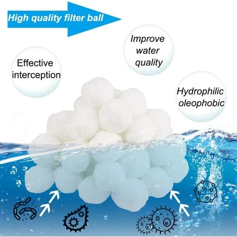JUNJUN Boule Filtrante, Boule Filtrante De Piscine De 700 G, Remplace Le Filtre À Sable De 25 Kg, Filtre De Piscine, Convient À Tous Les Filtres À Sable Ou À Verre Existants, Bon Effet De Filtrage 4 JUNJUN Boule Filtrante, Boule Filtrante De Piscine De 700 G, Remplace Le Filtre À Sable De 25 Kg, Filtre De Piscine, Convient À Tous Les Filtres À Sable Ou À Verre Existants, Bon Effet De Filtrage – Image 2