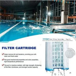 HIASDFLS Lot De 8 Cartouches Filtrantes Pour Piscine Bestway Pool Vi - Filtre De Rechange Pour Piscine Bestway - Bleu -Pompe et filtre de piscine Soldes 66767674 4