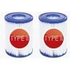 HABIENTôT Lot De 2 Filtres De Type 2 Pour Bestway 58383 -Oi-FRIS Taille Du Filtre 2 - Convient Pour La Piscine Bestway Steel Pro Frame - Piscine Familiale - Filtre De Piscine Gonflable -Pompe et filtre de piscine Soldes 67072159 1