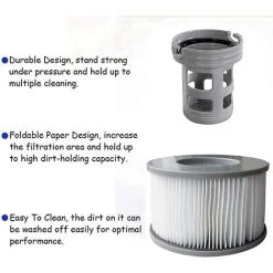 KARTOKNER 2 Bases Cartouches Filtrantes Pour Piscines Gonflables MSPA - Adaptateur De Base Vissable Pour Cartouche Filtrante MSPA - Kit De Mise à Niveau - Filtre Pour Sous-marins Et Spa Chauds -Pompe et filtre de piscine Soldes 67167249 4