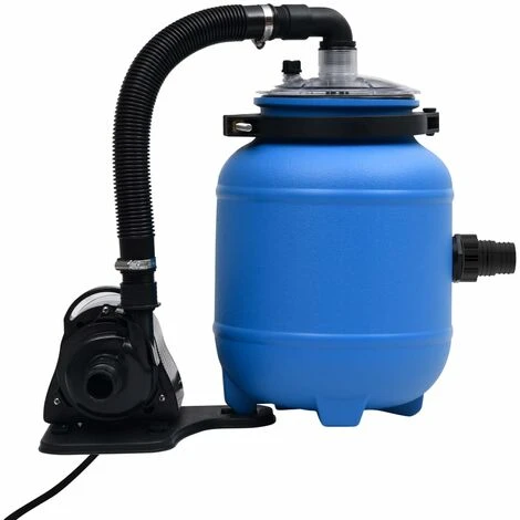 TRUE DEAL Pompe De Filtration De Piscine Noir Et Bleu 4 M³/h 5 TRUE DEAL Pompe De Filtration De Piscine Noir Et Bleu 4 M³/h – Image 3