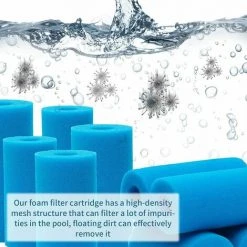 THSINDE Filtre éponge De Type A, Filtre De Piscine En Mousse, Filtre En Mousse De Piscine Filtre éponge Pré-filtre En Mousse Cartouche éponge Lavable Et Réutilisable. (4 Chambres) -Pompe et filtre de piscine Soldes 67313181 3