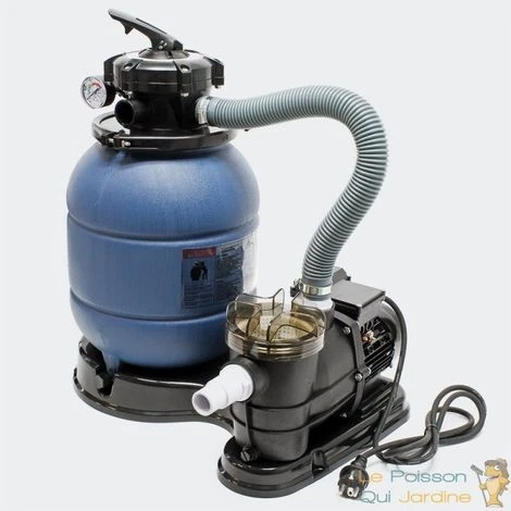 LEPOISSONQUIJARDINEFR Filtre à Sable Avec Pompe, Pour Piscines Hors Sol, Vanne 5 Voies - Bleu 3 LEPOISSONQUIJARDINEFR Filtre à Sable Avec Pompe, Pour Piscines Hors Sol, Vanne 5 Voies - Bleu