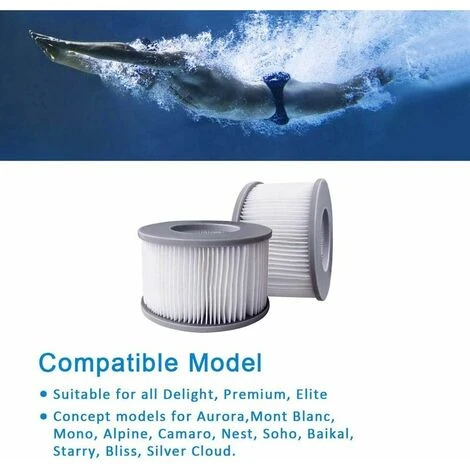 TANèTUE Lot De 2 Filtres De Rechange Pour Mspa FD2089 - Pompe à Cartouche Pour Piscines, Sous-Marins Chauds Et Spa 7 TANèTUE Lot De 2 Filtres De Rechange Pour Mspa FD2089 - Pompe à Cartouche Pour Piscines, Sous-Marins Chauds Et Spa – Image 5