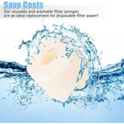 Cisea 4 Pièces Éponge Filtrante Type S1, Cartouche De Filtre En Mousse, Mousse Pour Filtre Piscine, Réutilisables Et Lavables, Filtre En Mousse Pour Spa, Piscine, Jacuzzi -Pompe et filtre de piscine Soldes 67564429 5
