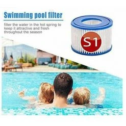 GRID COOL Lot De 4 Cartouches De Rechange S1 Pour Filtre De Piscine Intex 29001 - Pour Jardin Extérieur Type S1 PureSpa Easy Set - Cartouches Pour Filtre à Jacuzzi - Filtre S1 -Pompe et filtre de piscine Soldes 67574907 4