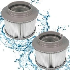 FLYME 2 Pcs Filtre Cartouche, Cartouches De Filtre De Piscine,Cartouche Filtration Standard Et Vissées, Filtre Pour Baignoire,Piscine