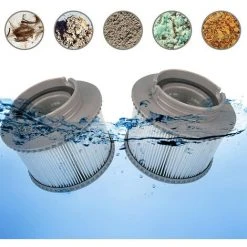 FLYME 2 Pcs Filtre Cartouche, Cartouches De Filtre De Piscine,Cartouche Filtration Standard Et Vissées, Filtre Pour Baignoire,Piscine -Pompe et filtre de piscine Soldes 67808736 3