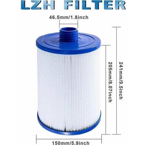 QERSTA Cartouche De Filtre De Spa , Pour Filtre À Remous Pleatco Pww50 , Filtre De Spa Pour Filtre De Remplacement Unicel 6Ch-940 Spa Business Whirlpool (2 Pièces) 4 QERSTA Cartouche De Filtre De Spa , Pour Filtre À Remous Pleatco Pww50 , Filtre De Spa Pour Filtre De Remplacement Unicel 6Ch-940 Spa Business Whirlpool (2 Pièces) – Image 2
