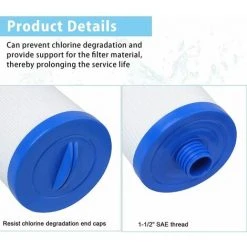 QERSTA Cartouche De Filtre De Spa , Pour Filtre À Remous Pleatco Pww50 , Filtre De Spa Pour Filtre De Remplacement Unicel 6Ch-940 Spa Business Whirlpool (2 Pièces) 9 QERSTA Cartouche De Filtre De Spa , Pour Filtre À Remous Pleatco Pww50 , Filtre De Spa Pour Filtre De Remplacement Unicel 6Ch-940 Spa Business Whirlpool (2 Pièces) -Pompe et filtre de piscine Soldes 67872566 3