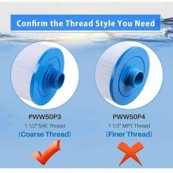 QERSTA Cartouche De Filtre De Spa , Pour Filtre À Remous Pleatco Pww50 , Filtre De Spa Pour Filtre De Remplacement Unicel 6Ch-940 Spa Business Whirlpool (2 Pièces) 10 QERSTA Cartouche De Filtre De Spa , Pour Filtre À Remous Pleatco Pww50 , Filtre De Spa Pour Filtre De Remplacement Unicel 6Ch-940 Spa Business Whirlpool (2 Pièces) -Pompe et filtre de piscine Soldes 67872566 4