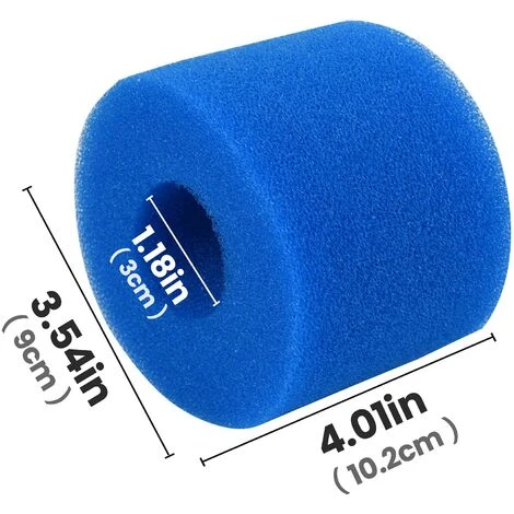 FLYME Éponge Filtrante Type A, Lot De 4 Filtres De Piscine, Filtre Éponge Cartouche, Mousse Pour Filtre Piscine, Réutilisables Et Lavables, Pour Spa, Piscine 4 FLYME Éponge Filtrante Type A, Lot De 4 Filtres De Piscine, Filtre Éponge Cartouche, Mousse Pour Filtre Piscine, Réutilisables Et Lavables, Pour Spa, Piscine â Image 2