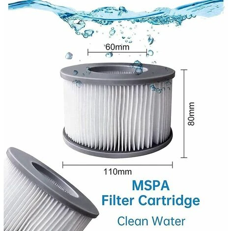 QERSTA Filtres De Rechange Pour Mspa Cartouche Filtrante,pour Sous-Marins Et Spa Chauds,Convient Pour Tous Les Jacuzzis Actuels,pour Piscines Gonflables - Modèle à Partir De 2020 (4pièces) 4 QERSTA Filtres De Rechange Pour Mspa Cartouche Filtrante,pour Sous-Marins Et Spa Chauds,Convient Pour Tous Les Jacuzzis Actuels,pour Piscines Gonflables - Modèle à Partir De 2020 (4pièces) – Image 2
