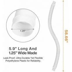 QERSTA Tuyau De Rechange Pour Piscine De 1,25 Po De Diamètre Pour Piscines Hors Terre, Piscine Avec Pince Métallique Pour Pompe De Filtre Intex Ou Tuyaux De 3,2 Cm - 1,5 Mètre De Long (Paquet De 2)LO-Ron -Pompe et filtre de piscine Soldes 68272088 2