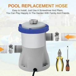 QERSTA Tuyau De Rechange Pour Piscine De 1,25 Po De Diamètre Pour Piscines Hors Terre, Piscine Avec Pince Métallique Pour Pompe De Filtre Intex Ou Tuyaux De 3,2 Cm - 1,5 Mètre De Long (Paquet De 2)LO-Ron -Pompe et filtre de piscine Soldes 68272088 5